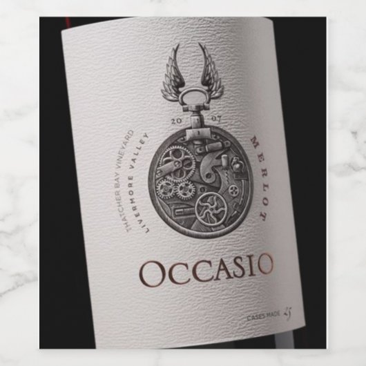 Etiket op Eigen wijnfles (Enkel label)