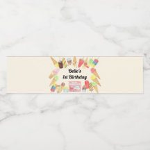 Etiket op flaconetiket Ice Cream Party