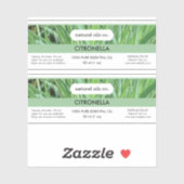 ETIKET OP FLES VAN CITRONELLA ESSENTIËLE OLIËN GEU STICKER (Vel)