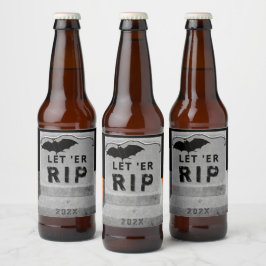 Etiket op flesfles met halloween Party