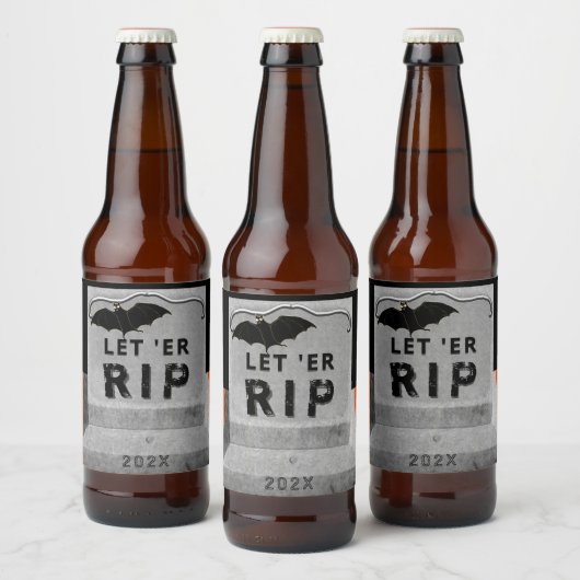 Etiket op flesfles met halloween Party (Flessen)