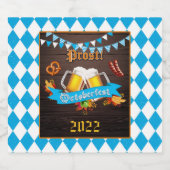 Etiket op flesfles met oktoberfest (Enkel label)