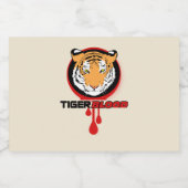 Etiket op flesfles met tijgerstaartje (Enkel label)