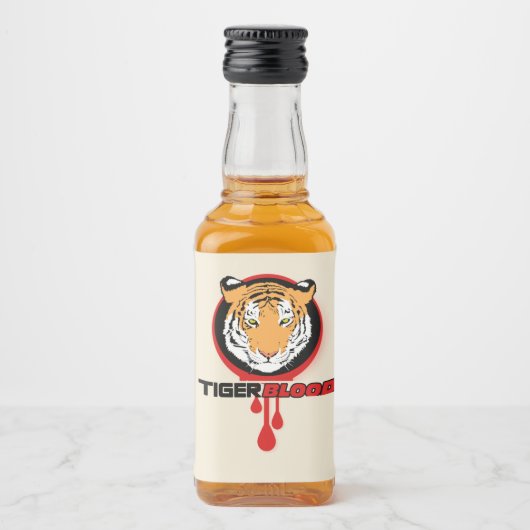 Etiket op flesfles met tijgerstaartje (Voorkant)