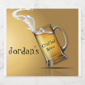 Etiket op flesfles voor op maat gesneden brouwen (Enkel label)