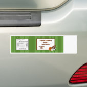 Etiket op flesje Al Star Green Bumpersticker (Op auto)
