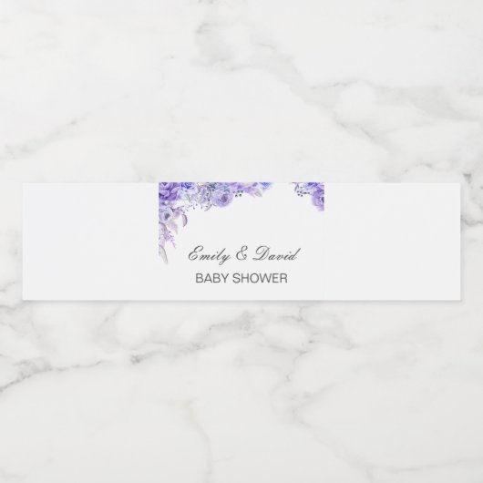 Etiket op flesje, bruiloft, Baby shower Wa (Enkel label)