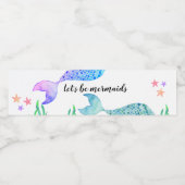 Etiket op flesje Mermaid Party Water (Enkel label)