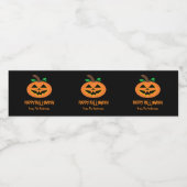 Etiket op flesje met halloween pompoen (Enkel label)