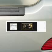 Etiket op flesje Mis XV Gold Black Bumpersticker (Op auto)