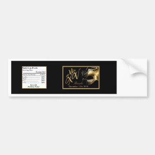 Etiket op flesje Mis XV Gold Black Bumpersticker