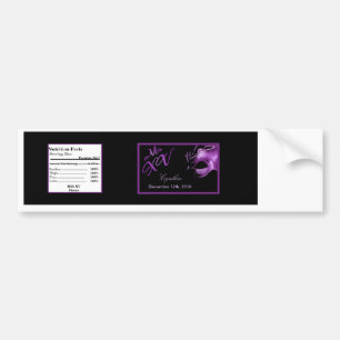 Etiket op flesje Mis XV Paarse Morado Bumpersticker