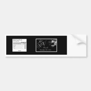 Etiket op flesje Mis XV Silver Black Bumpersticker
