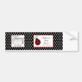 Etiket op flesje Rood Ladybug Bumpersticker (Voorkant)