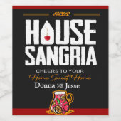 Etiket op flesje van huisverwarming (Enkel label)