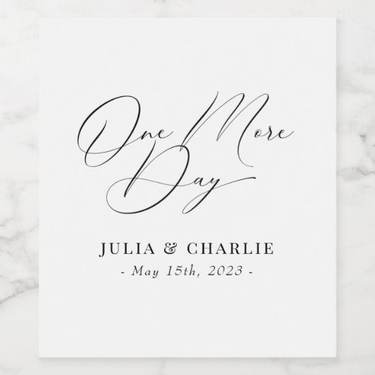 Etiket op flesje voor eender welke dag (Enkel label)