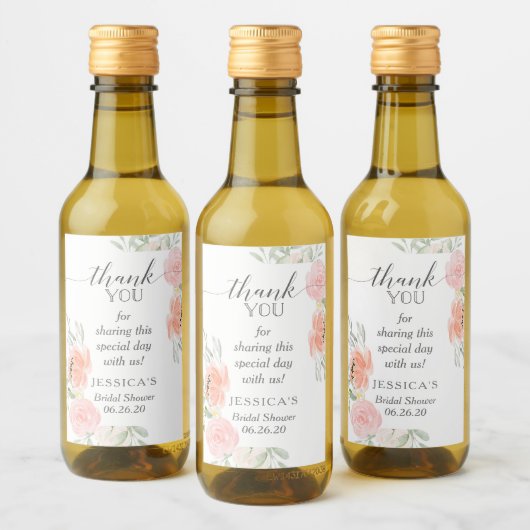 Etiket op flesje voor pasta Blush Mini Wine (Flessen)