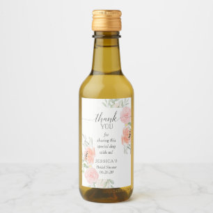 Etiket op flesje voor pasta Blush Mini Wine