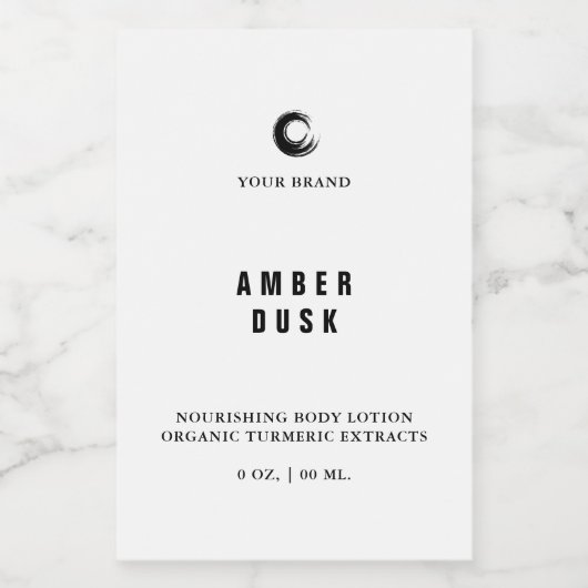 Etiket op flesjes met bodylotion-pomp (Enkel label)