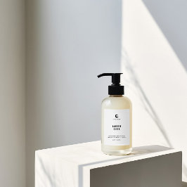 Etiket op flesjes met bodylotion-pomp