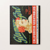 etiket op fruitkratten 2 Jigzaag Puzzle Legpuzzel (Verticaal)