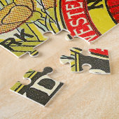 etiket op fruitkratten 3 Jigzaag Puzzle Legpuzzel (Zijkant)