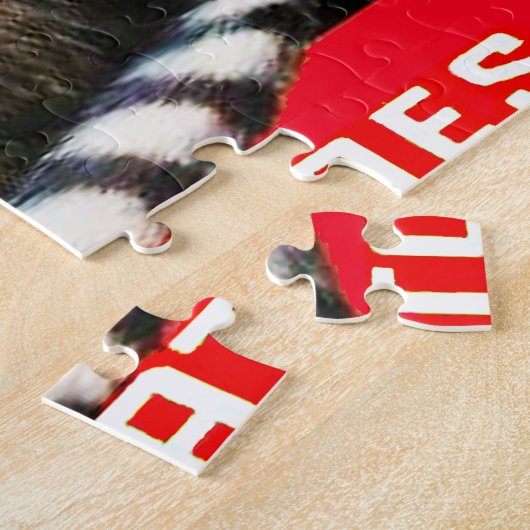  etiket op fruitkratten 4 Jigzaag Puzzle Legpuzzel (Zijkant)