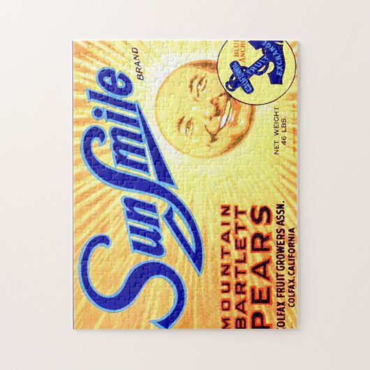  etiket op fruitkratten 8 Jigzaag Puzzle Legpuzzel (Verticaal)