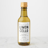 Etiket op gepersonaliseerde glazen flesje Limoncel (Voorkant)