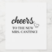 Etiket op gepersonaliseerde Sticker voor wijnfless (Enkel label)