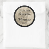 Etiket op gepersonaliseerde thuisgemaakte moonshin (Tas)