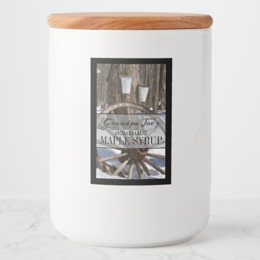 Etiket op gepersonaliseerde thuisverpakking (Voorkant)