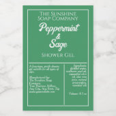 Etiket op groene en witte waterdichte cosmetische (Enkel label)