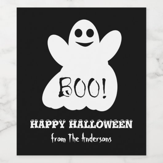 Etiket op het etiket van de flacon voor Halloween  (Enkel label)
