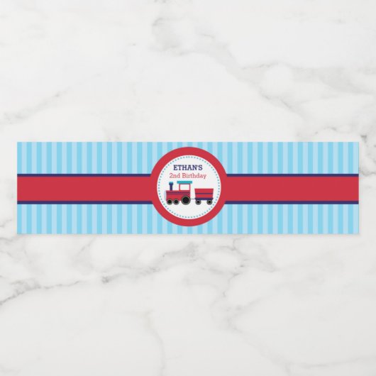 Etiket op het etiket van de fles met treintwater ( (Enkel label)