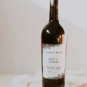 Etiket op het etiket van de kerstwijnfles Sjabloon