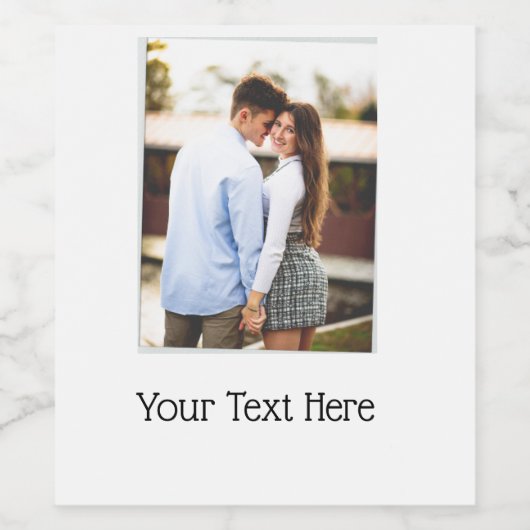 Etiket op het flesje Foto en Tekst (Enkel label)