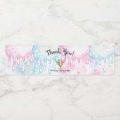 Etiket op het flesje van ijsje voor geslacht. (Enkel label)