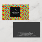 Etiket op het vierkant 01a - Geometrisch 060614 Visitekaartje (Voorkant / Achterkant)