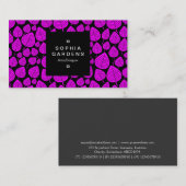 Etiket op het vierkant 01a - Leaf patroon 02 - Mag Visitekaartje (Voorkant / Achterkant)