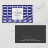 Etiket op het vierkant, 03a - 290514(3) - Dp Navy Visitekaartje (Voorkant / Achterkant)