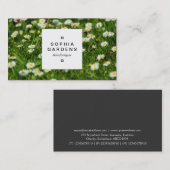 Etiket op het vierkant, 03a - Daisy Meadow Visitekaartje (Voorkant / Achterkant)