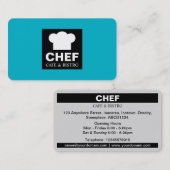 Etiket op het vierkant - Aqua Blue Visitekaartje (Voorkant / Achterkant)