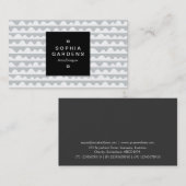 Etiket op het vierkant - Patroon 020815 - Wit en g Visitekaartje (Voorkant / Achterkant)