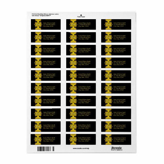 Etiket op het weblog Black & Golden Love Weddensch (Full Sheet)