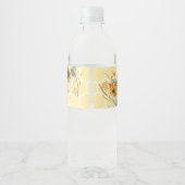 Etiket op honingbijen Birthday Water Fles Etiket (Achterkant)