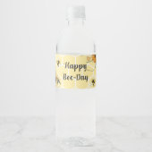 Etiket op honingbijen Birthday Water Fles Etiket (Voorkant)