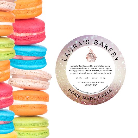 Etiket op koekjesbakkerijproducten op de lijst van