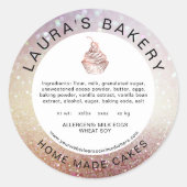 Etiket op koekjesbakkerijproducten op de lijst van (Voorkant)