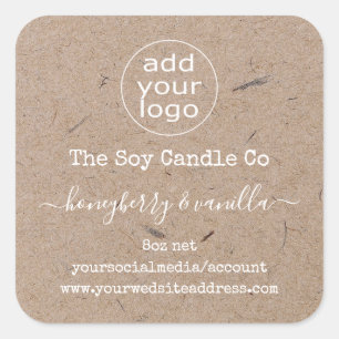 Etiket op kraftpapier voor speciale logo